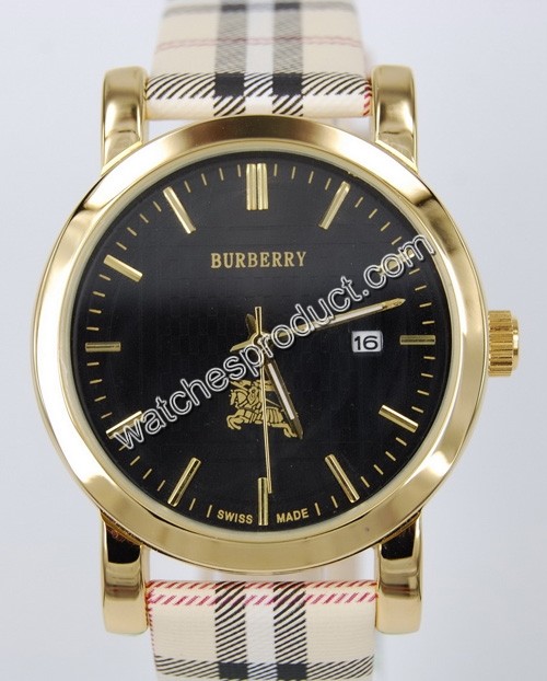 Burberry Black Dial Watch 7496