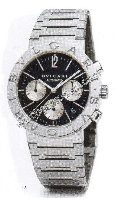 Bvlgari BB38SSDCH Mens Automatic Chronograph Watch