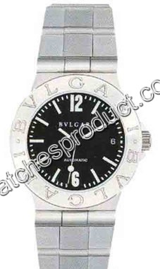 Bvlgari Black Dial Mens Watch LCV35SSD/SLN