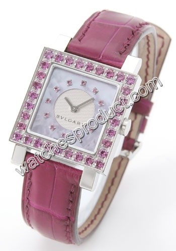 Bvlgari Quadrato Steel set with Rhodolites Watch SQ27C2SRL/12