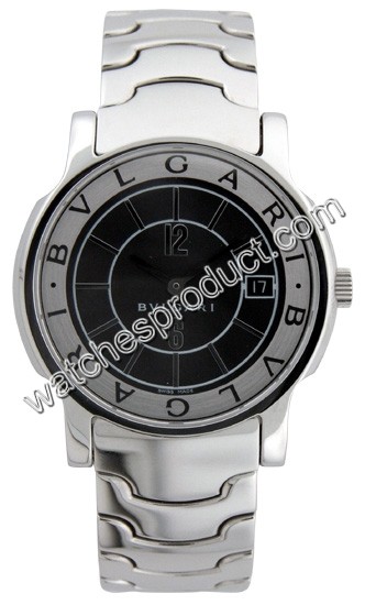 Bvlgari Black Dial Mens Watch ST35BSSD-N