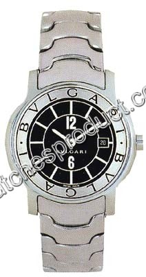 Bvlgari Black Dial Mens Watch ST35BSSD