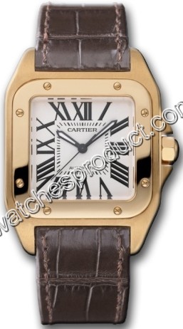 Cartier Santos 100 Rose Gold Watch W20108Y1