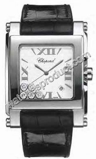 Chopard White With 5 Diamonds Dial Ladies Watch 28-8447bk