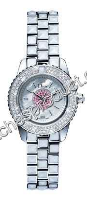 Christian Dior Christal Steel set with Diamonds Watch CD112118M002