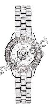 Christian Dior White Diamond Dial Ladies Watch CD11311CM001