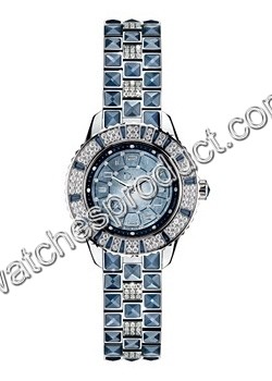 Christian Dior Black Mother of Pearl Diamond Dial Ladies Watch CD113510M001