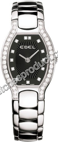 Ebel Beluga Tonneau Steel set with Diamonds Watch 1215704