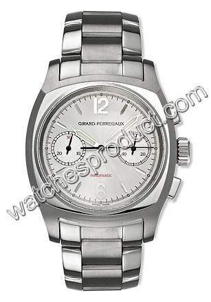 Girard Perregaux Silver Guilloche Dial Watch 24990-1-11-1041