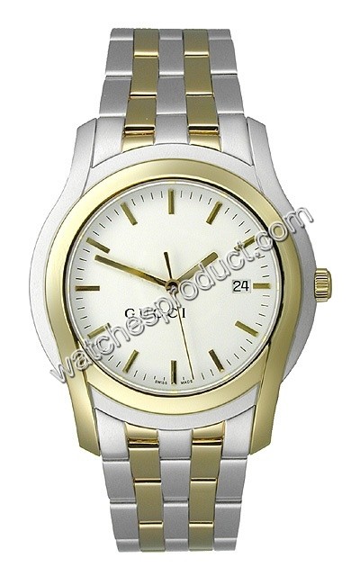 Gucci White Lacquered Dial mens Watch YA055214