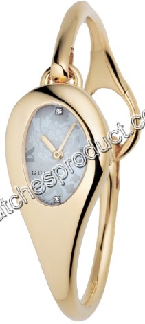 Gucci White Mother of Pearl With 2 Diamond Hour Markers Dial Watch YA103538