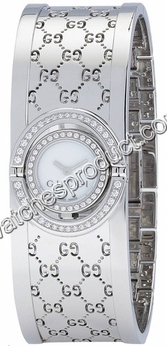 Gucci Twirl Steel set with Diamonds Watch YA112512