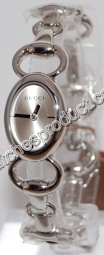 Gucci Silver Sun-Brushed Dial ladies Watch YA118502