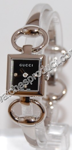 Gucci Black Sun-Brushed with Diamonds Dial ladies Watch YA120503