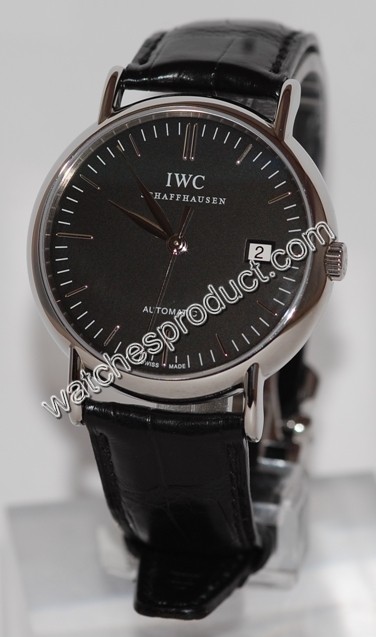 IWC Black Baton Dial Mens Watch IW356305