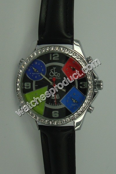 Jacob & Co. Black Colored Dial with Colored Time Zones Dial Unisex Watch JC - 11