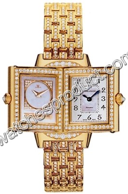 Jaeger LeCoultre Reverso Duetto Yellow Gold set with Diamonds Watch 2661313