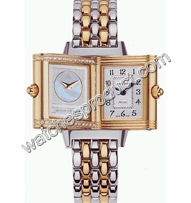 Jaeger LeCoultre Reverso Duetto Steel & Gold set with Diamonds Watch 2665120