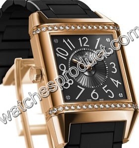 Jaeger LeCoultre Reverso Duetto Pink Gold set with Diamonds Watch 7052720