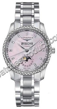 Longines Pink Mother of Pearl Diamond Dial Ladies Watch L2.503.0.97.6