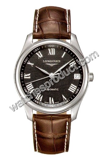 Longines Black Guilloche Dial Mens Watch L2.665.4.51.5