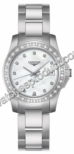 Longines White Mother of Pearl Diamond Dial Ladies Watch L3.258.0.88.6