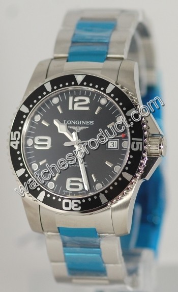 Longines Black Quarter Arabic Dial Watch L3.642.4.56.6