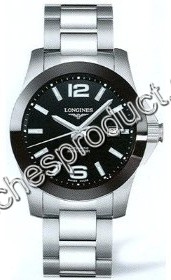 Longines Conquest Steel & Ceramic Watch L3.657.4.56.6