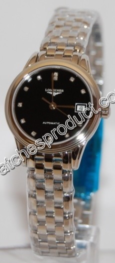 Longines Black Diamond Dial Watch L4.274.4.57.6