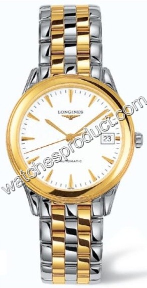 Longines White Baton Dial Watch L4.774.3.22.7