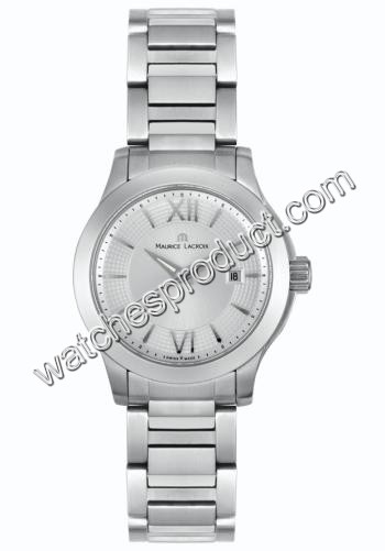 Maurice Lacroix Silver textured dial with silver hands and roman numerals Dial Ladies Watch MI1063-SS002-110