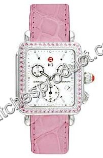 Michele White Mother of Pearl Dial Mens Watch 06A000029