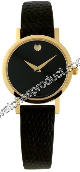 Movado Black Dial Ladies Watch 0601145