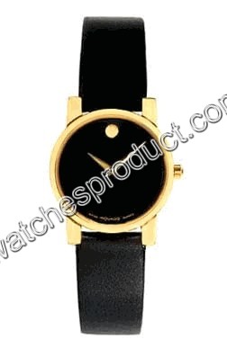 Movado Black Dial Ladies Watch 0604229