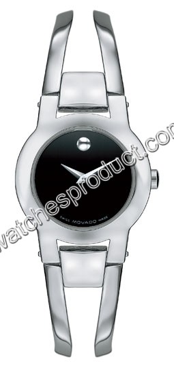 Movado Black Dial Ladies Watch 0604759