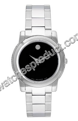 Movado Black Dial Mens Watch 0605105