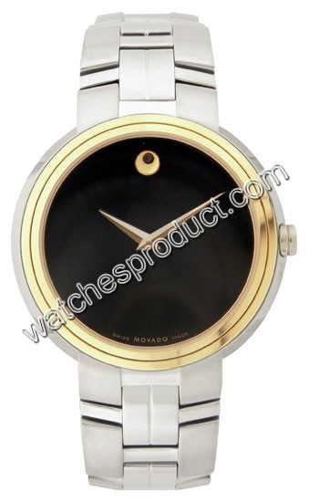 Movado Black Dial Mens Watch 0605593