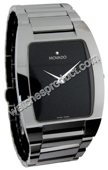 Movado Black Dial Mens Watch 0605621