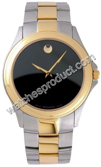 Movado Black Dial Mens Watch 0605758