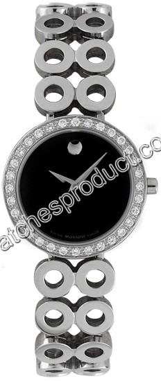 Movado Black Dial Ladies Watch 0605826