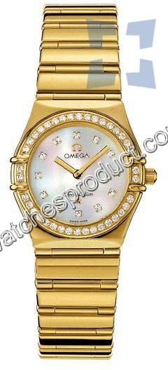 Omega Mother Of Pearl Set With 12 Diamonds Dial Ladies Watch 1154.75