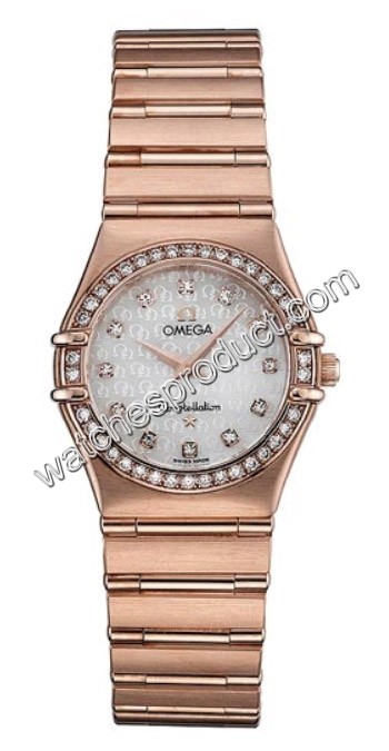 Omega Mother-of-Pearl - White, Omega pattern 12 diamonds Dial Watch 1158.75.00