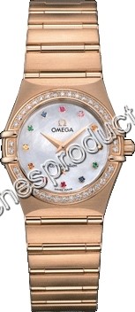 Omega White MOP Multi Coloured Gem Set Dial Watch 1158.79.00