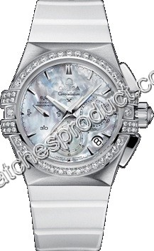 Omega White Mother of Pearl Dial Ladies Watch 121.17.35.50.05.001