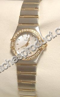 Omega Constellation Ladies Mini Steel & Gold set with Diamonds Watch 1267.70.00