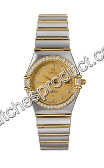 Omega Constellation Ladies Steel & Gold set with Diamonds Watch 1297.15.00