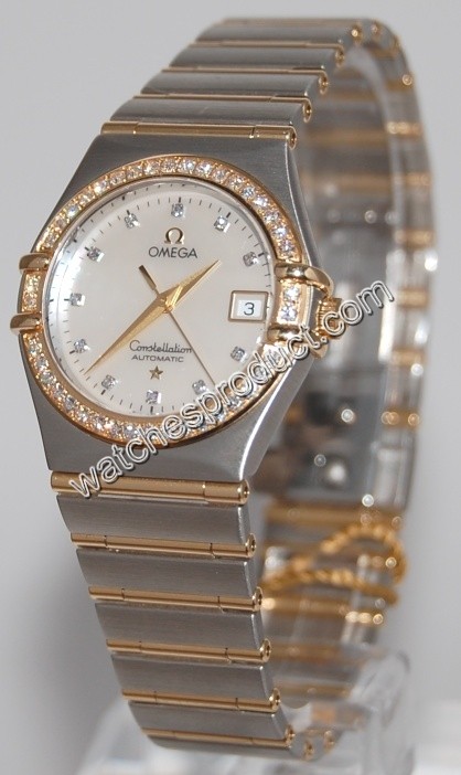 Omega Constellation Ladies Steel & Gold set with Diamonds Watch 1297.75.00