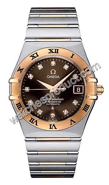 Omega Brown with diamonds Dial Mens Watch 1301.60.00