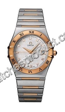 Omega Silver Diamond Dial Mens Watch 1304.35.00