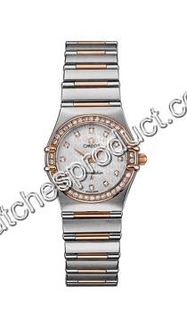 Omega Constellation Ladies Mini Steel & Rose Gold Watch 1360.75.00